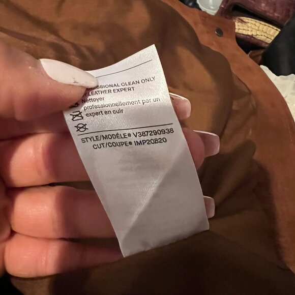 $895 VINCE CALF LEATHER SUEDE UTITLITY MOTO STRUCTURED JACKET SZ S SMALL - Picture 6 of 6